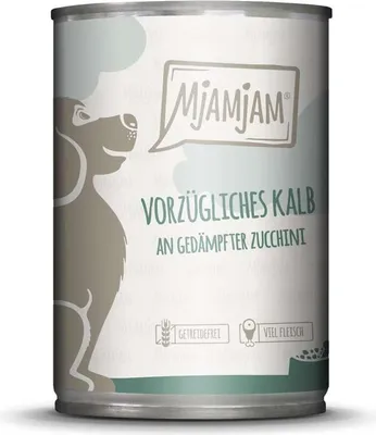 Obrázok produktu pre Mjamjam – vynikajúce teľacie mäso na parenej cukete, 400 g x 6