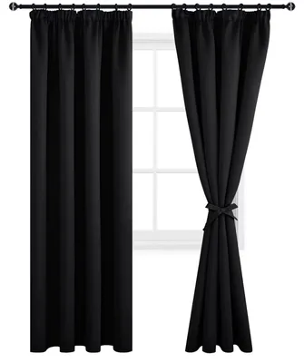Image de Rideaux occultants avec attaches - Rideaux thermiques, lot de 2, 140 x 225 cm