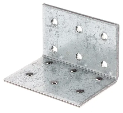 Zdjęcie produktu dla Alberts 820244 Kątownik z blachy perforowanej, ocynkowany metodą Sendzimira, 40 x 40 x 60 mm, zestaw 50 sztuk