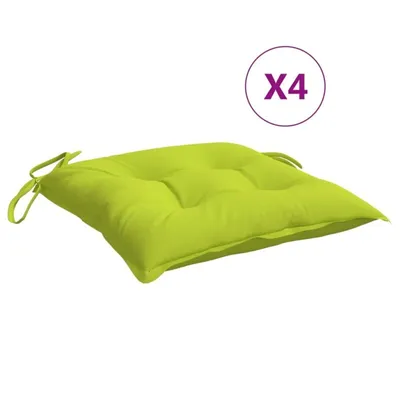Image de vidaXL Coussin de chaise 4 pcs. Vert vif 40x40x7 cm Tissu Oxford
