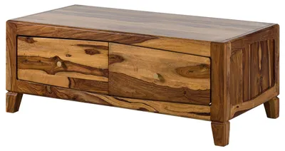 Immagine prodotto di MASSIVMOEBEL24 | ANCONA #102 Tavolino da salotto in legno di sheesham - laccato / marrone 115x60x45