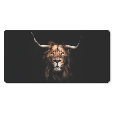 Produktbild von MuchoWow® Mauspad Mousepad Löwe - Horn - Schottischer Highlander 60x30 cm - Mousepads - Maus Mat - Pad - Mausunterlage - Nachhaltig