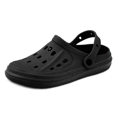 Produktbild von EVA Clogs Herren | Leichte Gartenschuhe Badeschuhe | Freizeit Clogs mit Fersenriemen | Strand Pool Alltag | Schwarz 40