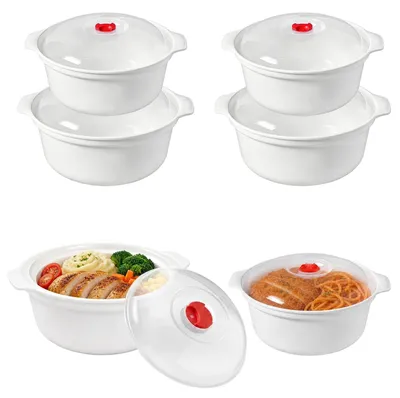 Immagine prodotto di Set di 6 contenitori per microonde senza BPA, con coperchio