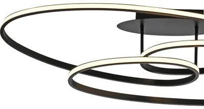 Immagine prodotto di Plafoniera a LED - 79,5 x 29,5 cm - nero - plastica