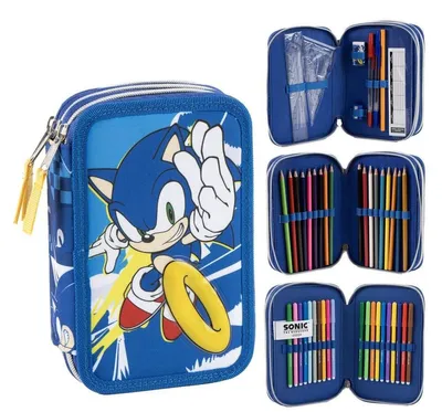 Produktbild von Cerda Group Sonic The Hedgehog Dreifach-federmäppchen    One Size