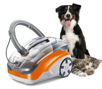 Produktbild von Thomas 788568 Aqua + PET & Family Staubsauger ohne Beutel Orange/Grau 48,6 x 31,