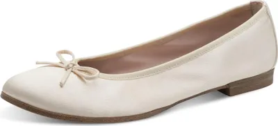 Produktbild von Tamaris Damen Ballerina klassisch mit Schleife vegan Antislide Absatz 1-22154-46, Größe:39 EU, Farbe:Weiß
