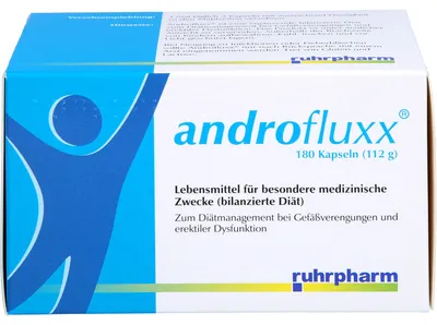 Produktbild von Androfluxx Kapseln bei Gefäßverengungen und erektiler Dysfunktion, 180 St. Kapseln