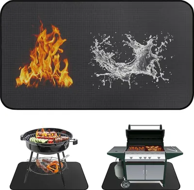 Immagine prodotto di Tappeto di protezione per barbecue - ignifugo e impermeabile - 106 x 150 cm