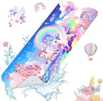 Produktbild von Badematte 100x40 cm, Regenbogen, rutschfest, maschinenwaschbar, für Kinder