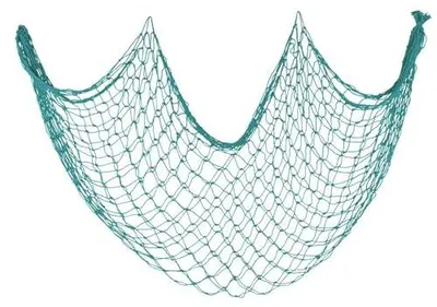 Fischernetz 2 x 1 m, maritim, Stranddeko, Meeresblau