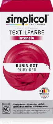 Immagine prodotto di Simplicol tintura per tessuti rosso rubino intenso - Tintura facile (1 confezione)