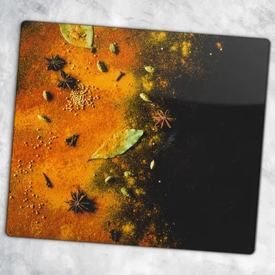 Produktbild von Glas-Herdabdeckplatten Glaskeramikkochfeld-Abdeckung Spritzschutz Glas 60 cm x 52 cm - Gewürze Anis