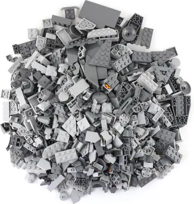 Produktbild von LEGO® Steine Sondersteine Gemischt Hellgrau Dunkelgrau NEU! Menge 100x – Jede Mischung individuell zusammengestellt