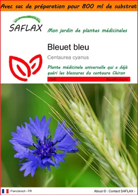 Image de SAFLAX Garden in the bag - Bleuet bleu - 27000 graines - Centaurea