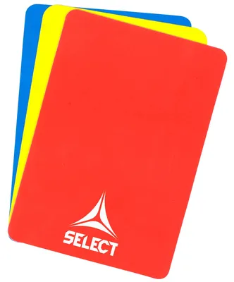 Zdjęcie produktu dla SELECT karty sędziowskie piłka ręczna v24, rozmiar jeden, czerwony żółty niebieski