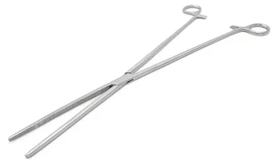 Produktbild von Edelstahl Futterzange - 40 cm - Gerade mit Arretierung