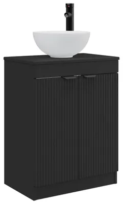 Immagine prodotto di vidaXL Mobile da bagno con lavabo, nero, 54 x 35 x 83 cm