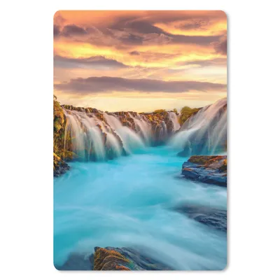 Produktbild von MuchoWow® Mauspad Mousepad Wasserfall - Landschaft - Wolken - Natur 18x27 cm - Mousepads - Maus Mat - Pad - Mausunterlage