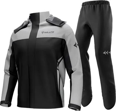 Produktbild von Wasserdichter Motorrad-Regenanzug fuer Maenner und Frauen, Radfahren, Regenbekleidung, Jacke und Hose mit Aufbewahrungstasche