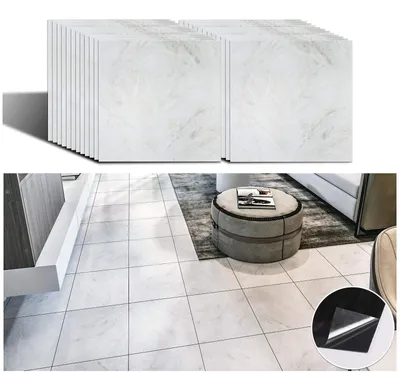 Produktbild von Solidchoice – 24 selbstklebende Bodenfliesen mit Marmoroptik