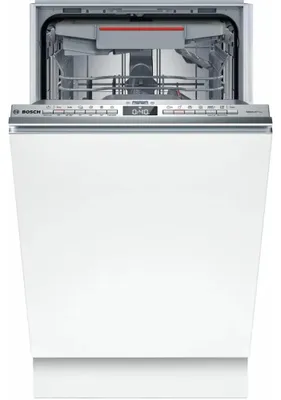 Zdjęcie produktu dla Bosch Serie 4 SPV4EMX25E, W pełni wbudowany, Wąski (45 cm), Stal nierdzewna, Przyciski, 1,75 m, 1,65 m