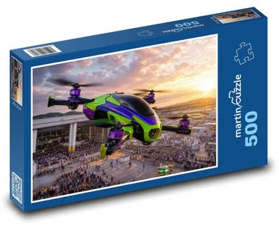 Produktbild von Puzzle 500 Drohnenrennen am Flughafen - martinpuzzle