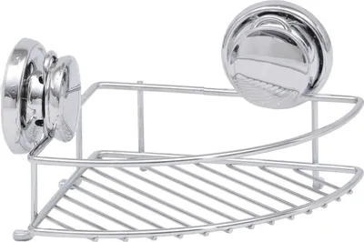 Produktbild von Tendance Duschregal Eckregal Saugnapf silber Metall 18x25x13 cm