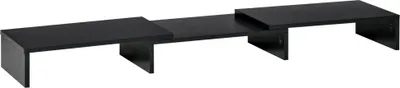 Produktbild von Vinsetto  Monitorständer Länge Winkel verstellbar doppelter Bildschirmständer Holzregal Monitorhalter für Computerbildschirm Laptop 80-117 x 23,5 x 10 cm