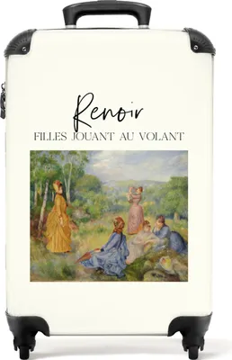 Produktbild von NoBoringSuitcases.com® Koffer Handgepäck Trolley Rollkoffer Kleine Reisekoffer mit 4 Rollen - Kunst - Renoir - Landschaft - Alte Meister - Frau - Cabin Size < 55x40x23 cm & 55x40x20 cm - Fotokoffer - Kabinenkoffer - BoardgepäckHandgepäck Koffer 55x35x20 cm, 36L,