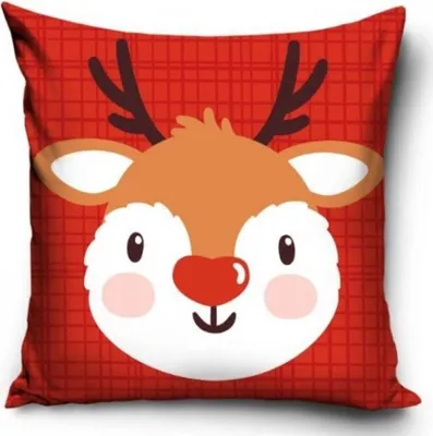 Immagine prodotto di Copricuscino natalizio 40x40 renna rossa