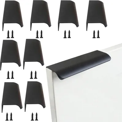 Produktbild von LEZED Möbelgriffe Aluminiumlegierung Küchengriffe Versteckte Schrankgriffe Türgriff Schubladengriffe Schwarz Schubladengriffe Schrankgriffe Griff Terrassentür Griffleisten Küche 8 Stück (120mm)