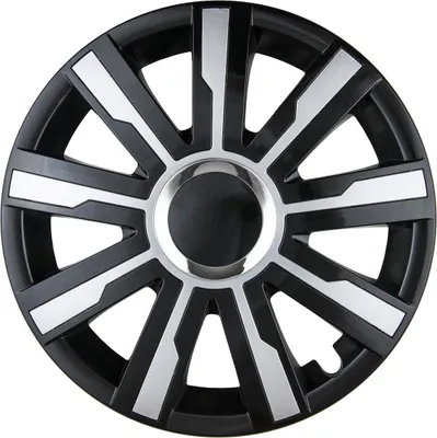 Produktbild von 16" Radzierblende MIRAGE Schwarz-Silber passend für Stahlfelgen