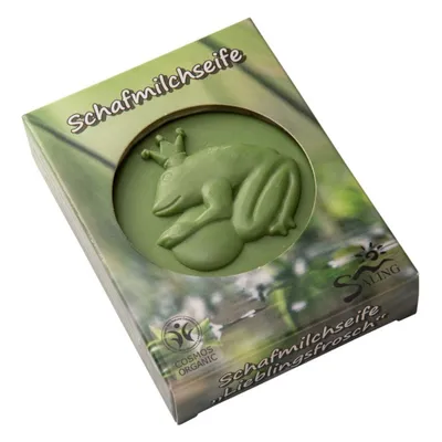 Produktbild von Schafmilchseife - Frosch Apfel Limette 75g