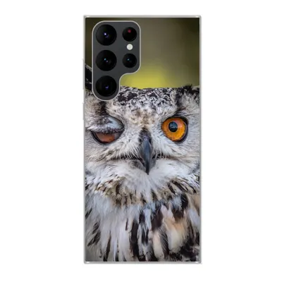 Produktbild von MuchoWow® Handyhülle Schutzhülle Hülle für Samsung Galaxy S22 Ultra Eule - Auge - Orange Silikon Softcase Handy Hülle - Abbildung