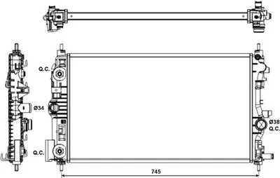 Zdjęcie produktu dla Chłodnica Opel Astra J / Zafira 1,7/2,0Cdti 09-