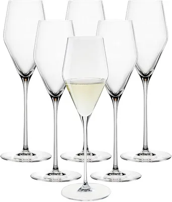 Imagen del producto de Conjunto de 6 vasos de champán, cristal, 250 ml, modelo: 1350129