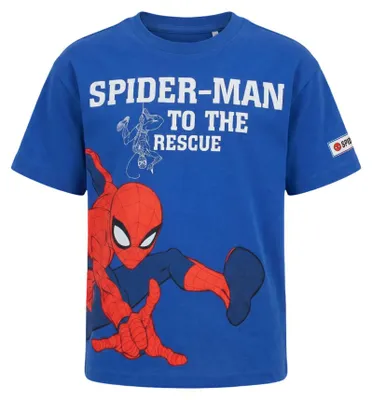Produktbild von Marvel Spiderman Kinder Jungen T-Shirt Kurzarm Shirt 100% Baumwolle - Dunkelblau, 98