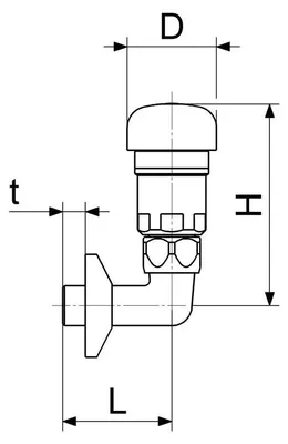 Produktbild von Js Rohrbeluefter Bauform D Mit Anschlussbogen+Rosette,Dvgw