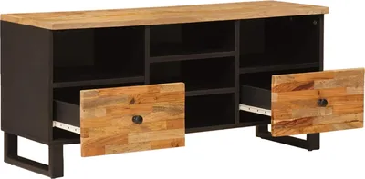 Obrázok produktu pre vidaXL TV stolík hnedý 100 x 33 x 46 cm z masívneho mangového dreva