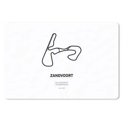 Produktbild von MuchoWow® Schreibtischunterlage Formel 1 - Rundkurs - Zandvoort 60x40 cm - XXL Mauspad - Großes Mauspad