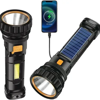 Image de Lampe de poche d'urgence rechargeable à l'énergie solaire