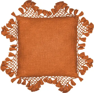 Produktbild von Yard - Makramee - Kissenhülle "Anko" Quaste RV2891 (45 cm x 45 cm) (Pekannuss)