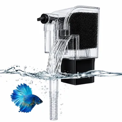 Obrázek produktu pro Mini akvarijní filtr, s nastavitelným průtokem, 3W, vhodný pro akvária o objemu 1-10 galonů, tichý provoz
