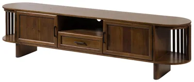 Immagine prodotto di MASSIVMOEBEL24 | Mobile Tv in legno di acacia 200x40x50 laccato naturale MADRID #75