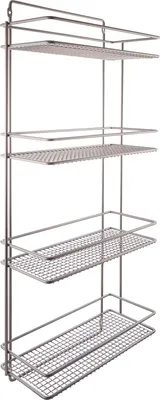 Produktbild von VS Besenschrankhalterung 395 x 922 x 175 mm Stahldraht Silber