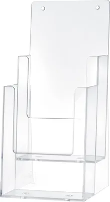Image de helit Porte-brochures de bureau, DIN long, 2 couleurs, transparent