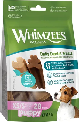 Image de Bâtonnets à mâcher Whimzees pour chiots Puppy Chew XS/S 210 g
