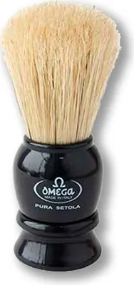 Immagine prodotto di Pennello da barba Omega in pura setola 13564 manico nero